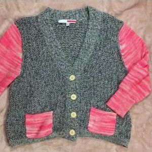 Tracy Reese Hot Pink & Grey Knit Cardigan - Never Worn